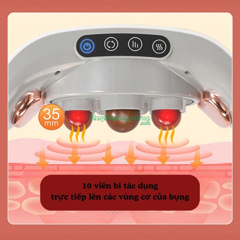 Máy massage bụng Nikio NK-166DC tác động trực tiếp và sâu vào các cơ bắp vùng bụng