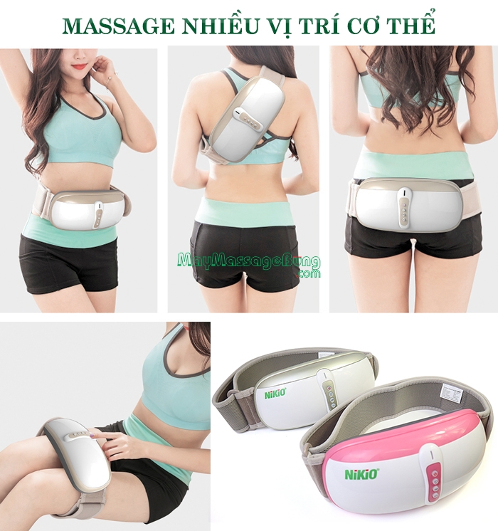 Máy massage bụng pin sạc massage nhiều vị trí Nikio NK-169DC