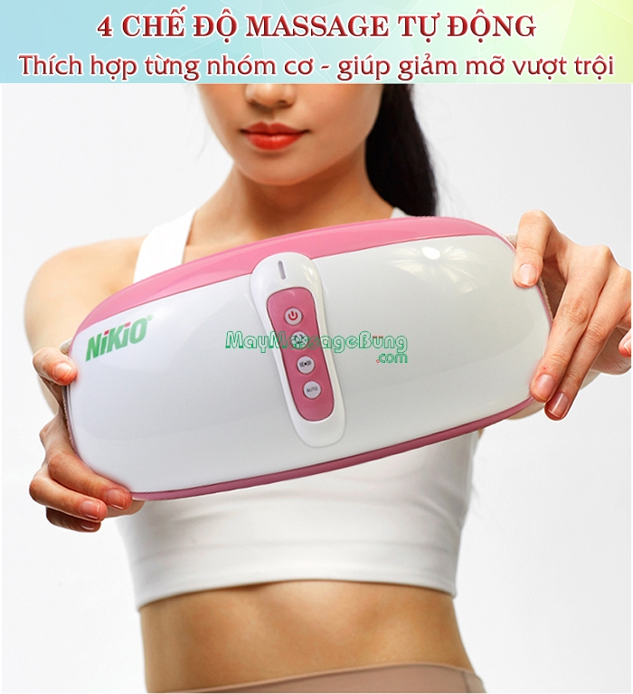 Máy massage bụng pin sạc 4 chế độ massage Nikio NK-169DC