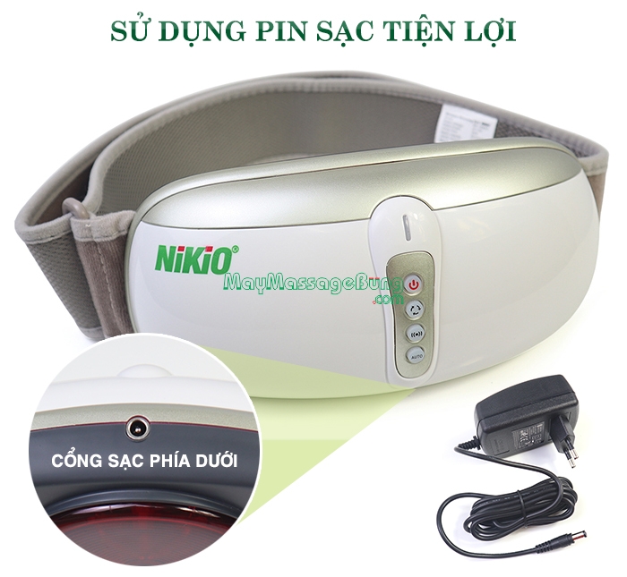 Máy massage bụng pin sạc sử dụng pin sạc Nikio NK-169DC