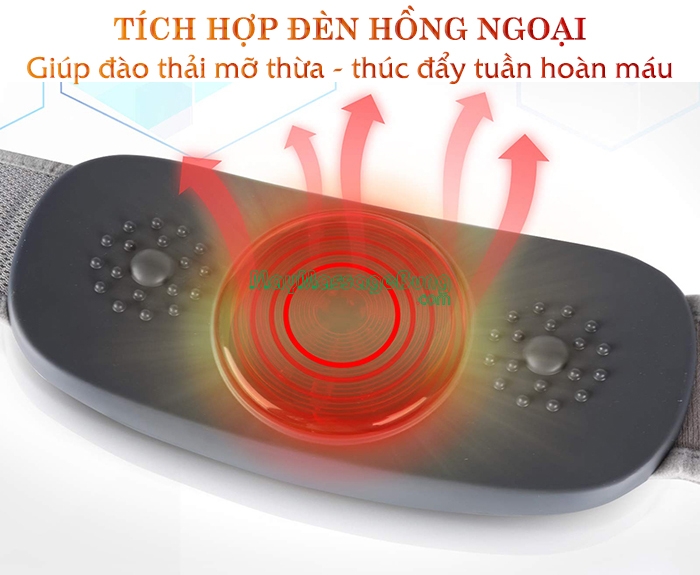 Máy massage bụng pin sạc tích hợp đèn hồng ngoại Nikio NK-169DC