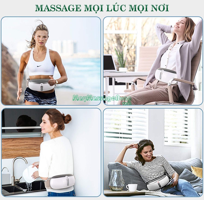 Máy massage bụng pin sạc massage mọi lúc mọi nơi Nikio NK-169DC