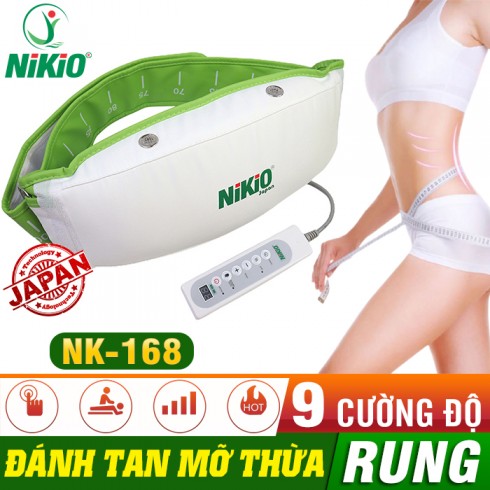 Máy massage tan mỡ bụng rung nóng Nhật Bản Nikio NK-168 cải tiến đột phá