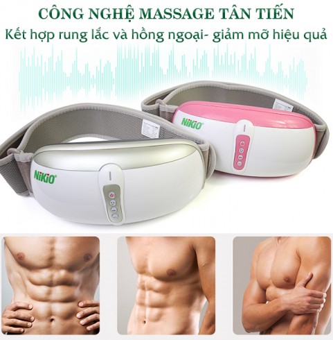 Máy massage bụng giảm mỡ Nikio NK-169DC - Công nghệ rung lắc hồng ngoại tiên tiến mới