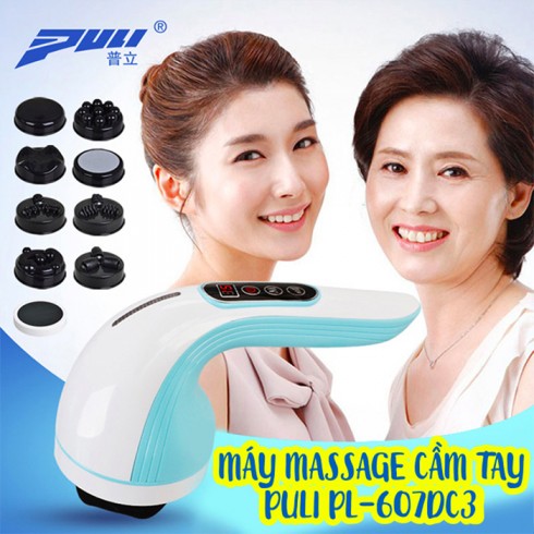 Máy massage bụng cầm tay 8 đầu Hàn Quốc Puli PL-607DC3 - Pin sạc