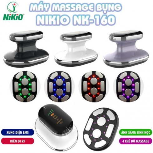 Máy massage bụng Nikio NK-160 - Giảm mỡ bụng và toàn thân với công nghệ EMS và ánh sáng sinh học hiệ