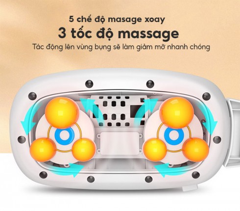 Máy massage bụng pin sạc MINGZHEN MZ-678N - xoa bóp giảm mỡ